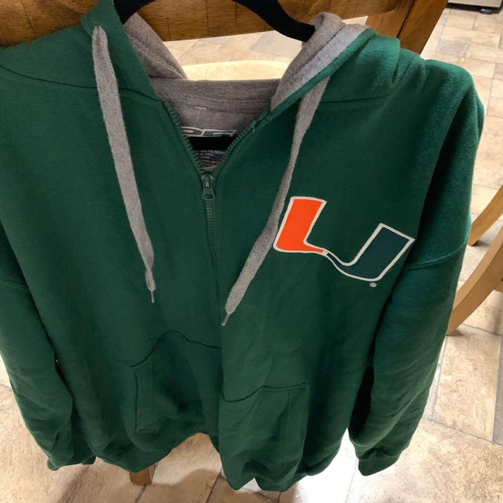 Miami Hurricanes full zip hoodie